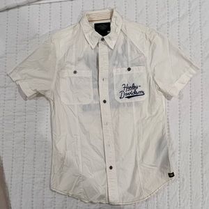 Harley Davidson Button Up Chain Stitch